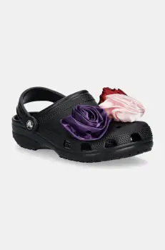 Crocs papuci Classic Rossete Clog femei, culoarea negru, 210388 imagine