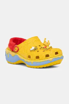 Crocs papuci Classic Winnie The Pooh Clog culoarea galben, cu platforma, 211092 imagine