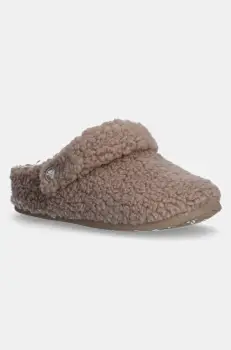 Crocs papuci copii CLASSIC COZZZY SLIPPER culoarea verde, 210856 imagine