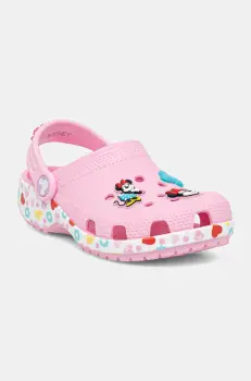 Crocs papuci copii CLASSIC MICKEY MINNIE FRIENDS CLOG KIDS culoarea roz, 211147 imagine