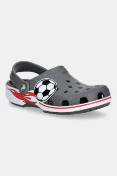 Crocs papuci copii CROCS CLASSIC SOCCER BAND CLOG culoarea gri, 211605 imagine