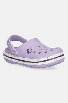 Crocs papuci copii CROCS CROCBAND SPECKLED BAND CLOG culoarea violet, 211645 imagine