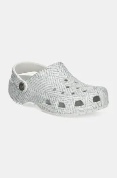 Crocs papuci Crocsclassic Tweed Clog femei, culoarea gri, 210403 imagine