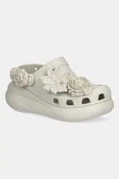 Crocs papuci Crush Bouquet Clog culoarea bej, cu platforma, 211448 imagine