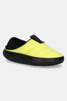 Crocs papuci de casa Classic Puff Moc culoarea galben, 210706 imagine