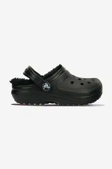 Crocs papuci Lined 207010 femei, culoarea negru 207010.BLACK-black imagine