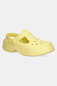 Crocs sandale CLASSIC MARY JANE CLOG KIDS culoarea galben, 210615 imagine
