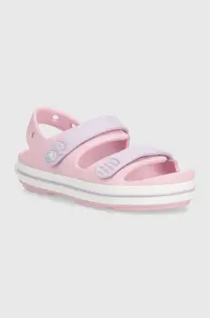 Crocs sandale copii CROCBAND CRUISER culoarea roz imagine
