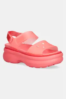 Crocs sandale cu platforma femei Soho Frosted Y Strap Sandal imagine