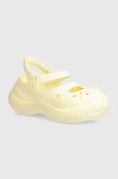 Crocs sandale Phaedra femei, culoarea bej, cu platforma, 209560 imagine