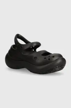 Crocs sandale Phaedra femei, culoarea negru, cu platforma, 209560 imagine