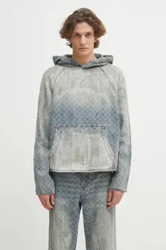 Daily Paper hanorac din denim Destroyed Denim Hoodie imagine