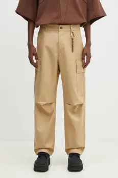 DARKPARK pantaloni de bumbac Saint culoarea bej, drept, MTR19.FAC46.0085 imagine