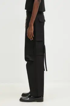 DARKPARK pantaloni de bumbac Saint culoarea negru, drept, MTR19.FAC48.0099 imagine