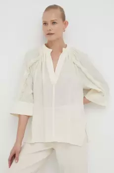 Day Birger et Mikkelsen bluza femei, culoarea bej, neted imagine