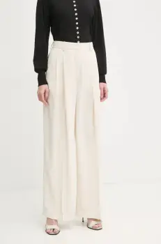 Day Birger et Mikkelsen pantaloni Enzo femei, culoarea bej, lat, high waist, DAY100428 imagine