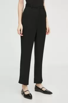 Day Birger et Mikkelsen pantaloni femei, culoarea negru, drept, high waist imagine