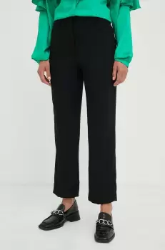 Day Birger et Mikkelsen pantaloni femei, culoarea negru, drept, high waist imagine