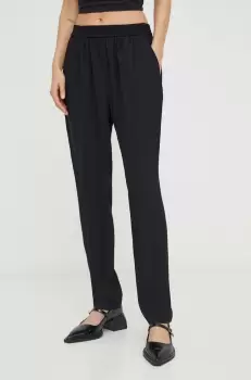 Day Birger et Mikkelsen pantaloni femei, culoarea negru, fason tigareta, high waist imagine