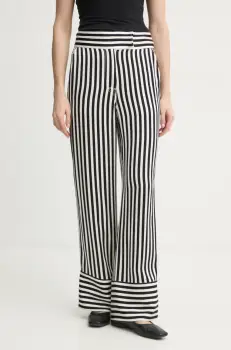 Day Birger et Mikkelsen pantaloni Gabin femei, culoarea negru, drept, high waist, DAY65243685 imagine