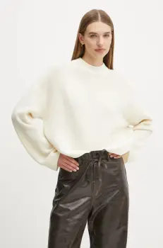 Day Birger et Mikkelsen pulover de lana Felice femei, culoarea bej, calduros, DAY65243617 imagine