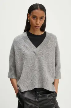 Day Birger et Mikkelsen pulover de lana Selda - Cozy Days RD femei, culoarea gri, DAY65243298 imagine