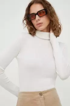 Day Birger et Mikkelsen pulover de lana Sierra femei, culoarea bej, light, cu guler imagine