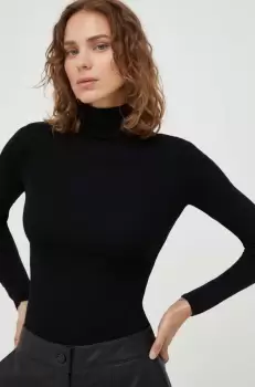 Day Birger et Mikkelsen pulover de lana Sierra femei, culoarea negru, light, cu guler imagine