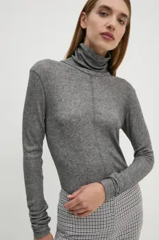 Day Birger et Mikkelsen pulover din amestec de lana Eve - Soft Wool femei, culoarea gri, light, cu guler, DAY65243433 imagine