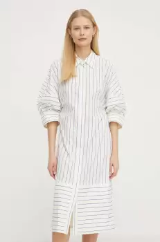 Day Birger et Mikkelsen rochie culoarea bej, mini, evazati imagine