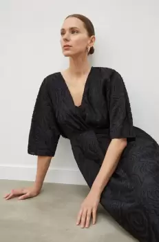 Day Birger et Mikkelsen rochie culoarea negru, midi, evazati imagine