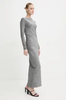 Day Birger et Mikkelsen rochie Halsey culoarea gri, maxi, mulata, DAY65243583 imagine