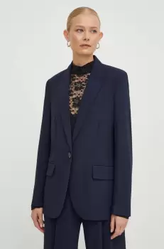 Day Birger et Mikkelsen sacou culoarea albastru marin, un singur rand de nasturi, neted imagine