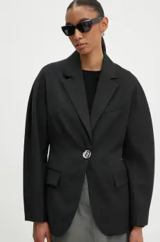 Day Birger et Mikkelsen sacou din lana Clemens - Classic Wool Blend culoarea negru, un singur rand de nasturi, neted, DAY65243398 imagine