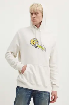 DC bluza Size Matters barbati, culoarea bej, cu gluga, cu imprimeu, ADYSF03122 imagine