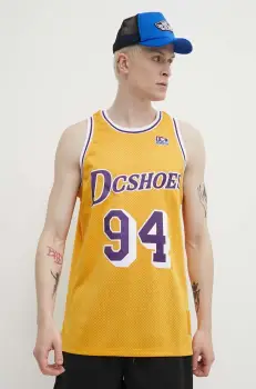 DC tricou barbati, culoarea galben, ADYKT03229 imagine