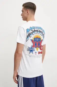 DC tricou din bumbac Go Home barbati, culoarea alb, modelator, ADYZT05429 imagine