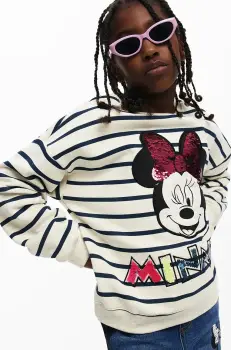 Desigual bluza copii culoarea alb, modelator, 25SGSK04 imagine