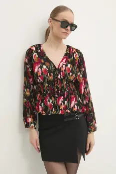 Desigual bluza KANAZAWA femei, culoarea negru, modelator, 24WWBW09 imagine