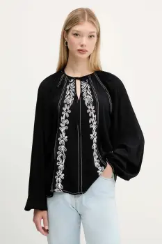 Desigual bluza TALLO culoarea negru, modelator, 25WWBW07 imagine