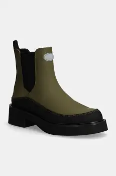 Desigual botine LENA femei, culoarea verde, cu platforma, 24WSTY03 4002 imagine