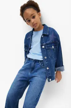 Desigual geaca de blugi pentru copii culoarea bleumarin, 25SGED02 imagine