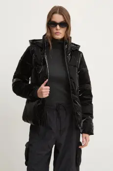 Desigual geaca FLAM femei, culoarea negru, de iarna, 24WWEWBP imagine