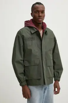 Desigual geaca GEORGIA barbati, culoarea verde, de tranzitie, 24WMEW11 imagine