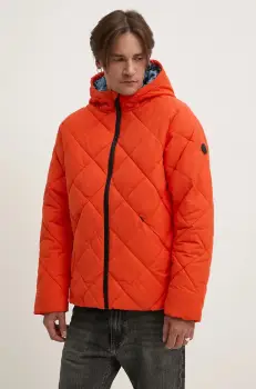 Desigual geaca GRANT barbati, culoarea portocaliu, de iarna, 24WMEW12 imagine