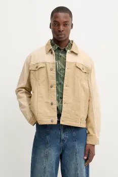 Desigual geaca jeans COVENTRY culoarea maro, de tranzitie, 25WMEN01 imagine