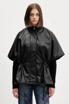 Desigual geaca REVIVAL RICHMOND culoarea negru, de tranzitie, oversize, 25WAIP04 imagine