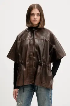 Desigual geaca RICHMOND BURG culoarea maro, de tranzitie, oversize, 25WAIP03 imagine