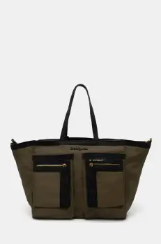Desigual geanta HOPPER GUIMAR MAXI MUL culoarea verde, 24WAXY03 imagine