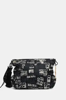 Desigual geanta NEWSPAPER ARICA culoarea negru, 25WAXA20 imagine